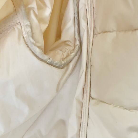 Woolrich Moccasin ivory quilted puffer chore jacket size Women's Large shacket - Picture 9 of 14